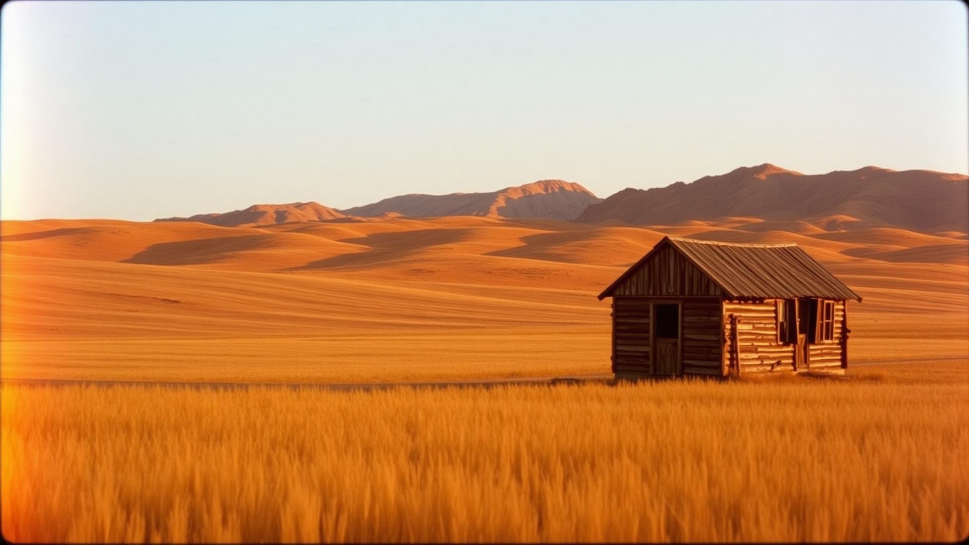 Rural southern Idaho farmland at golden hour